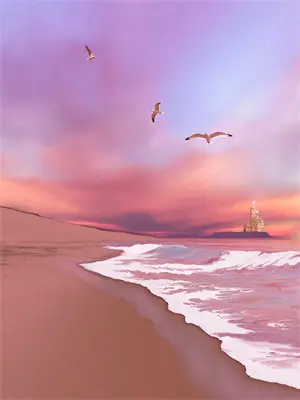 潮水褪去海雾中浮现龙